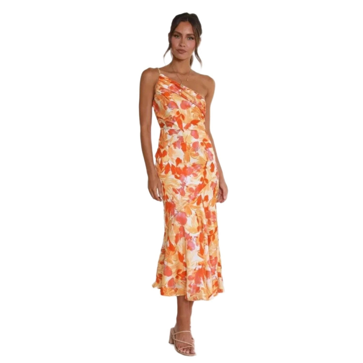 Women's Asymmetric Shoulder Garden Party Long Dress