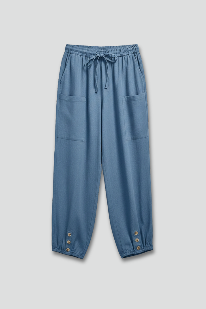 Women's Easy Warm-Weather Tie Waist Straight Pants