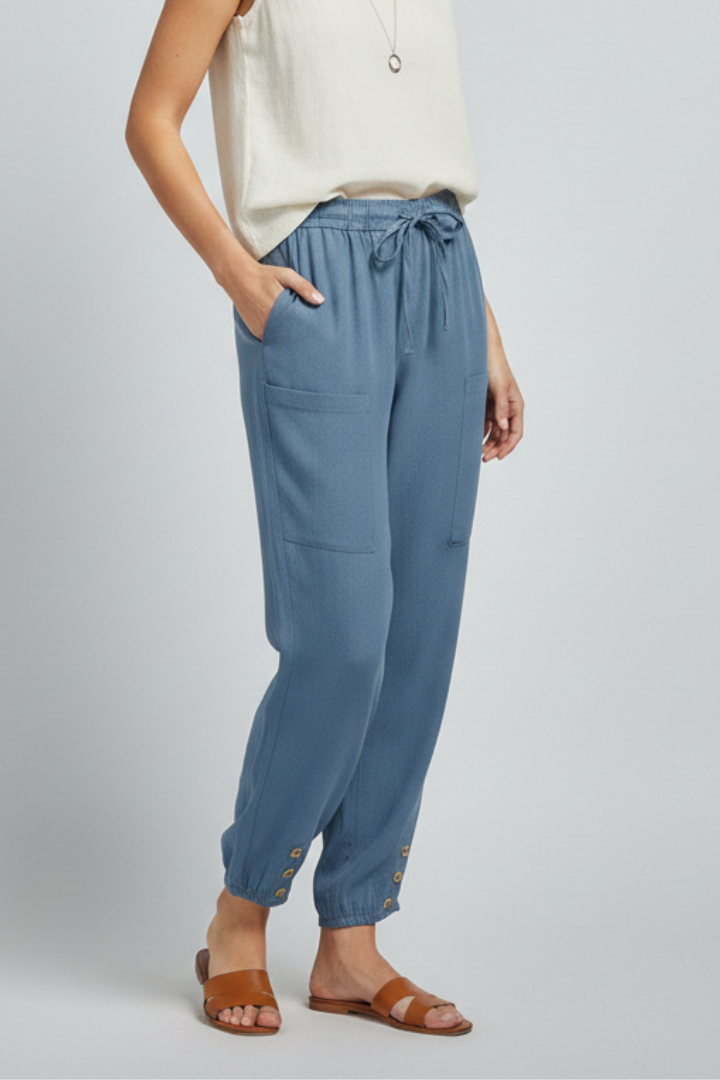 Women's Easy Warm-Weather Tie Waist Straight Pants
