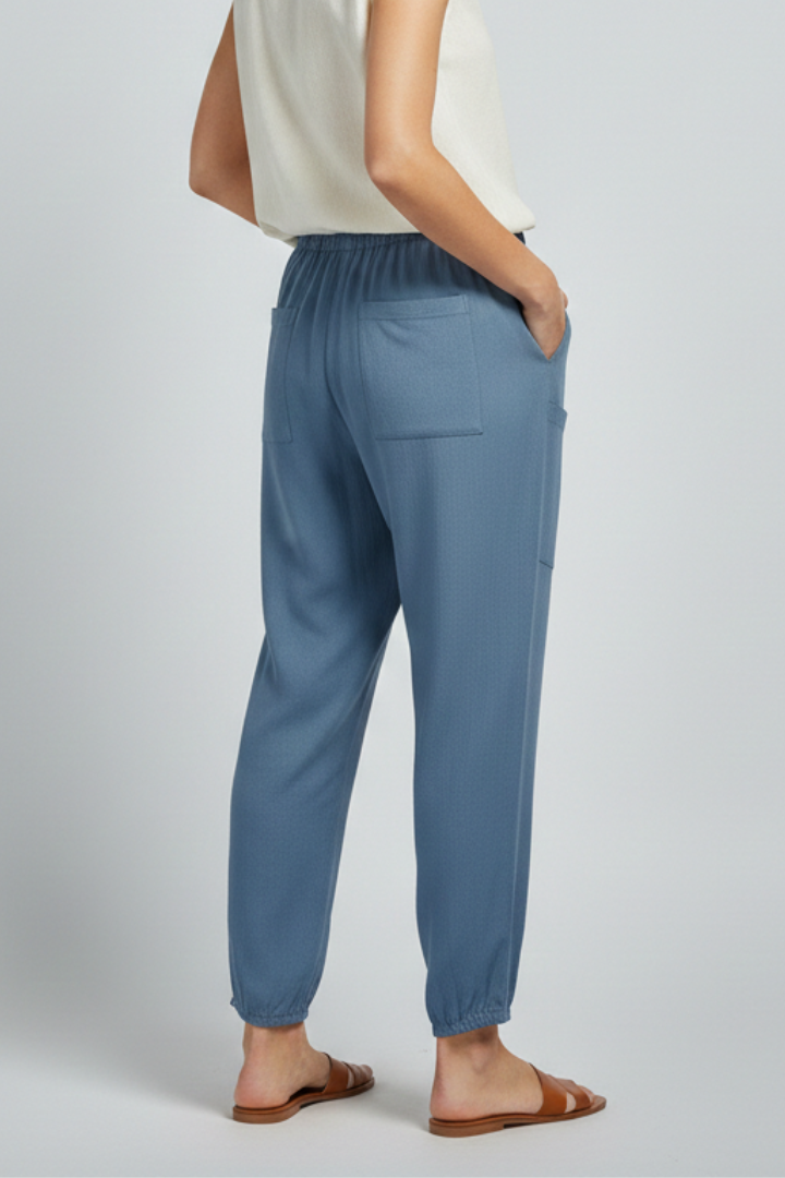 Women's Easy Warm-Weather Tie Waist Straight Pants