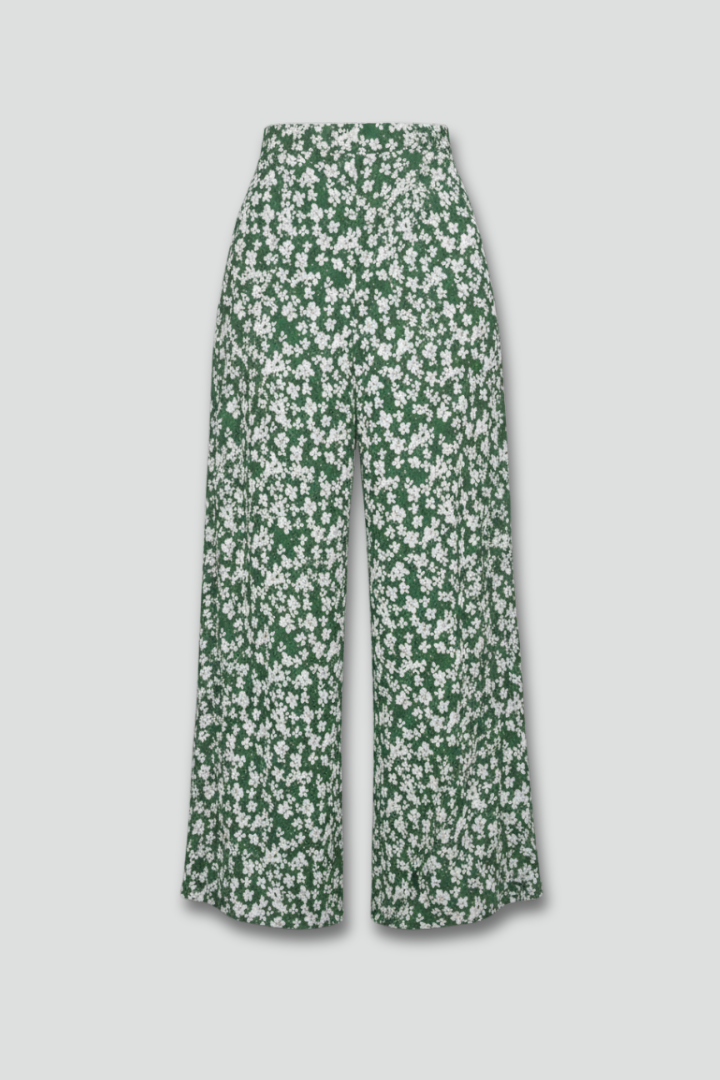 Women's Breezy Summer Flower Print Loose Palazzo Pants
