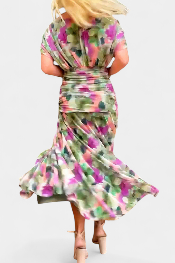 Women's Romantic Off-Shoulder Neckline Maxi Dress