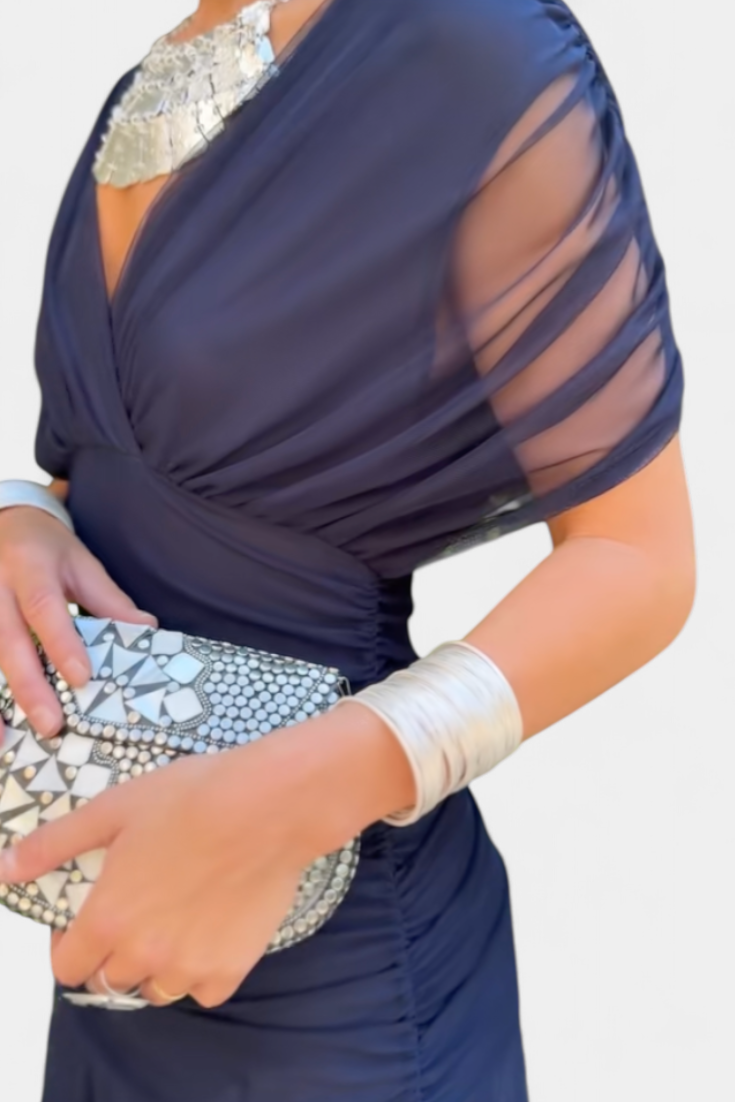 Women's Romantic Off-Shoulder Neckline Maxi Dress