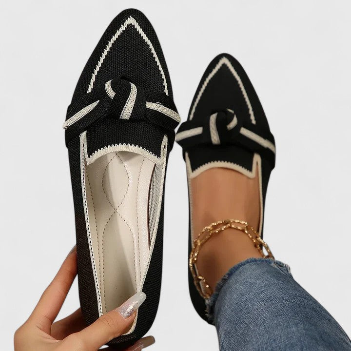 Women's Polished Knot Detail Slip-On Comfort Shoes
