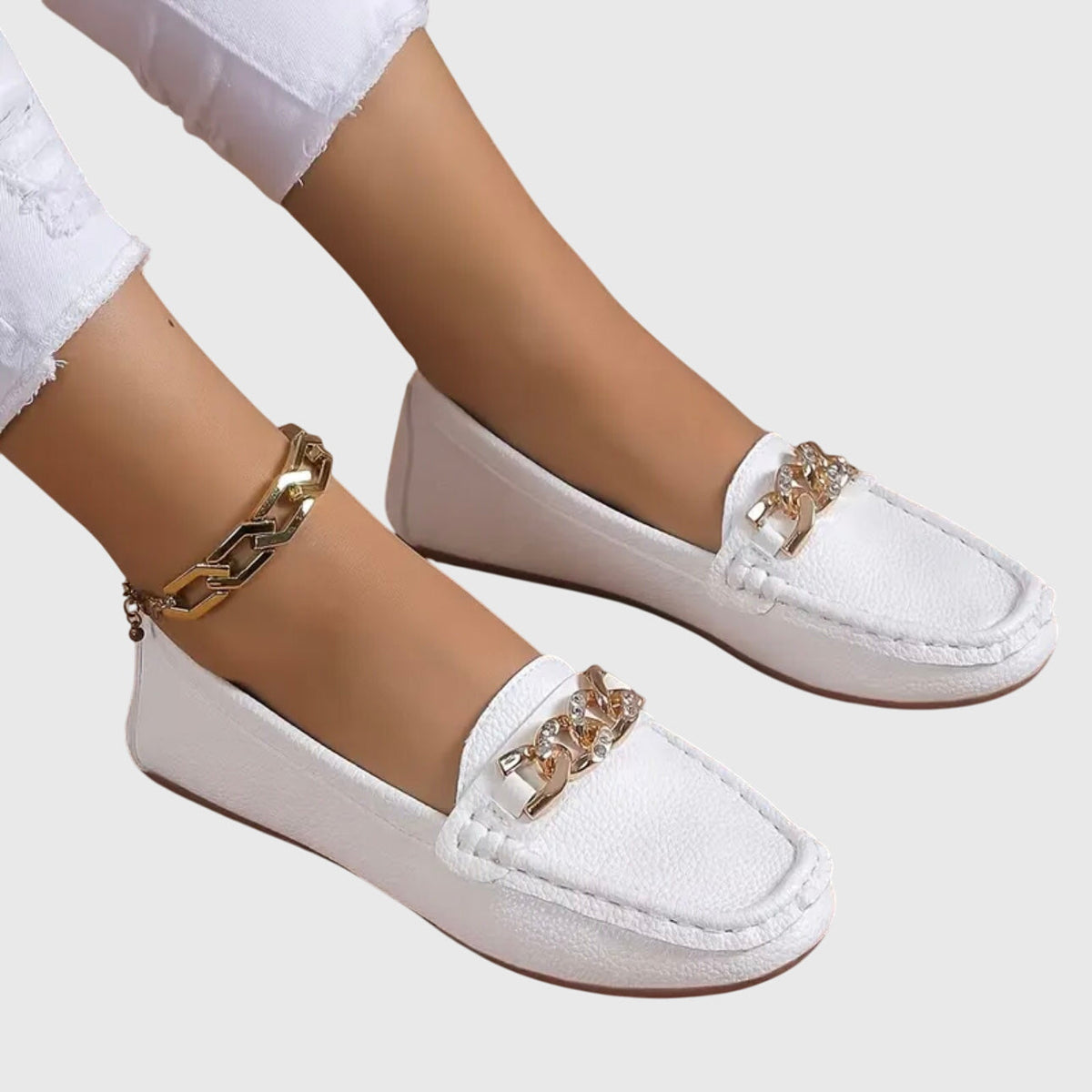 Women's Refined Summer Chain Accent Comfort Loafers