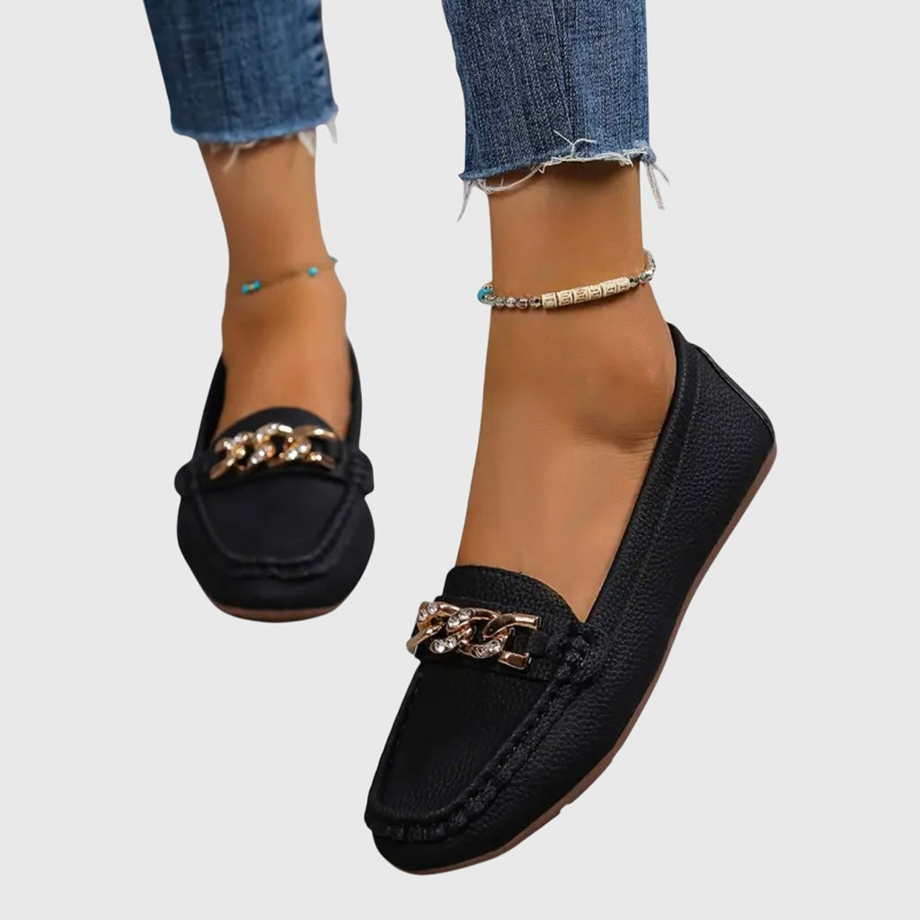 Women's Refined Summer Chain Accent Comfort Loafers