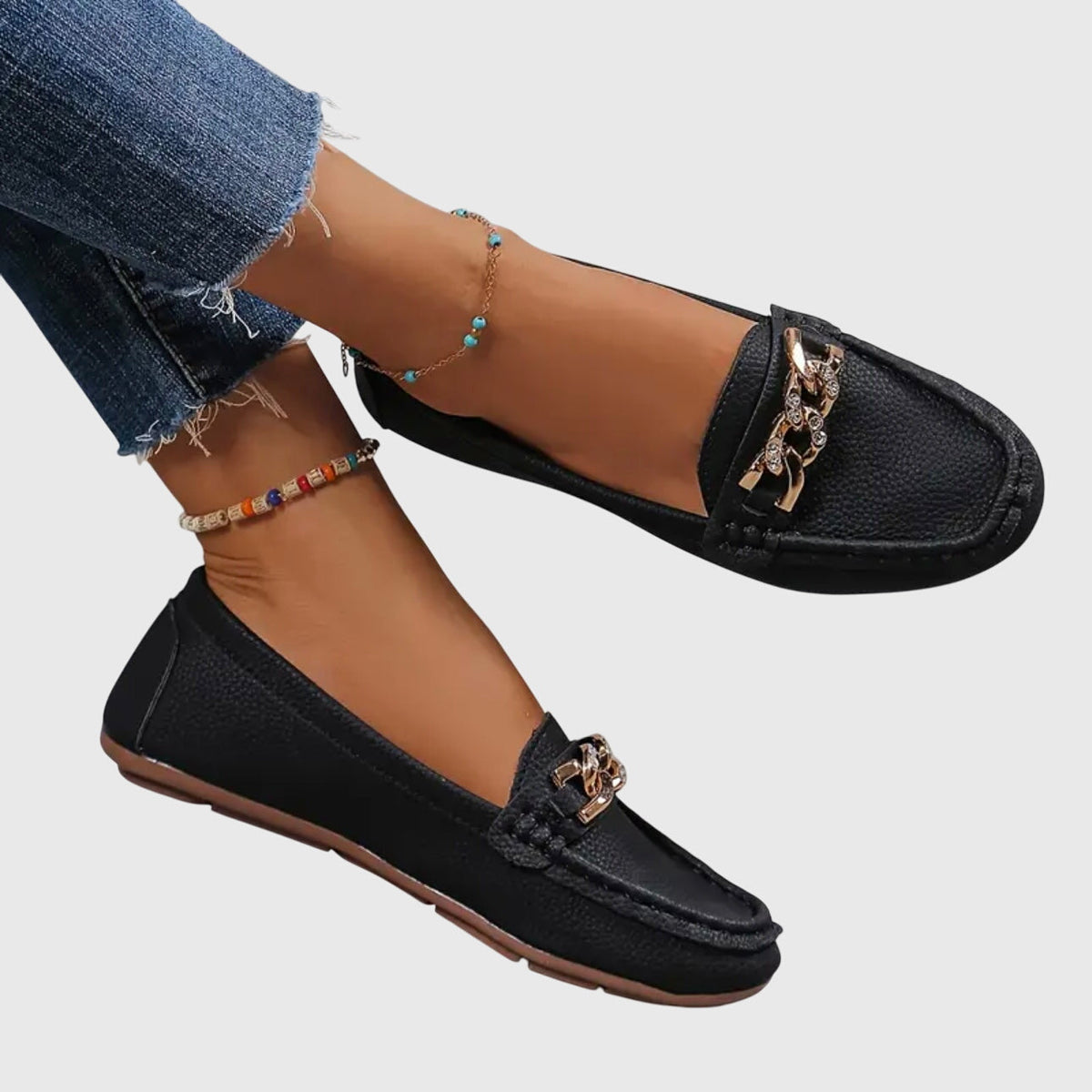 Women's Refined Summer Chain Accent Comfort Loafers