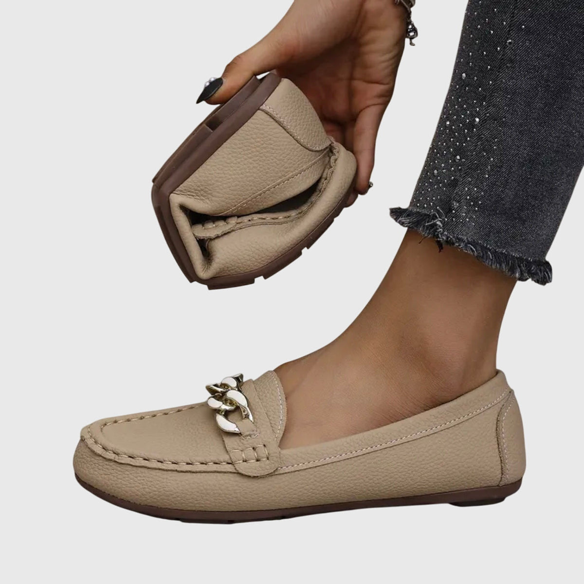 Women's Refined Summer Chain Accent Comfort Loafers