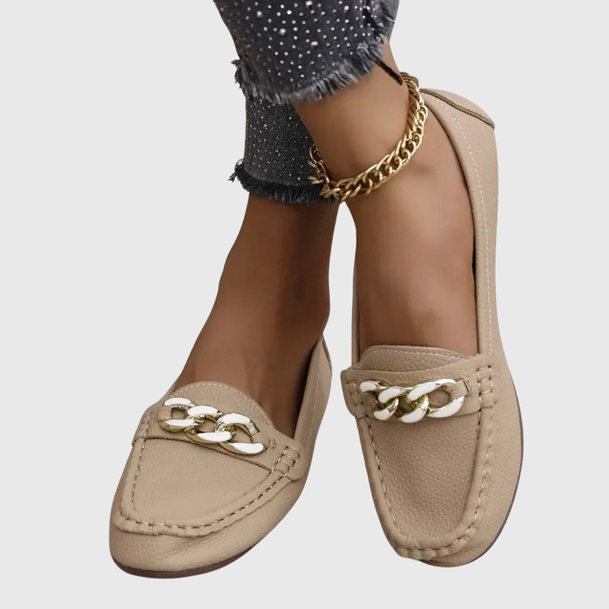Women's Refined Summer Chain Accent Comfort Loafers