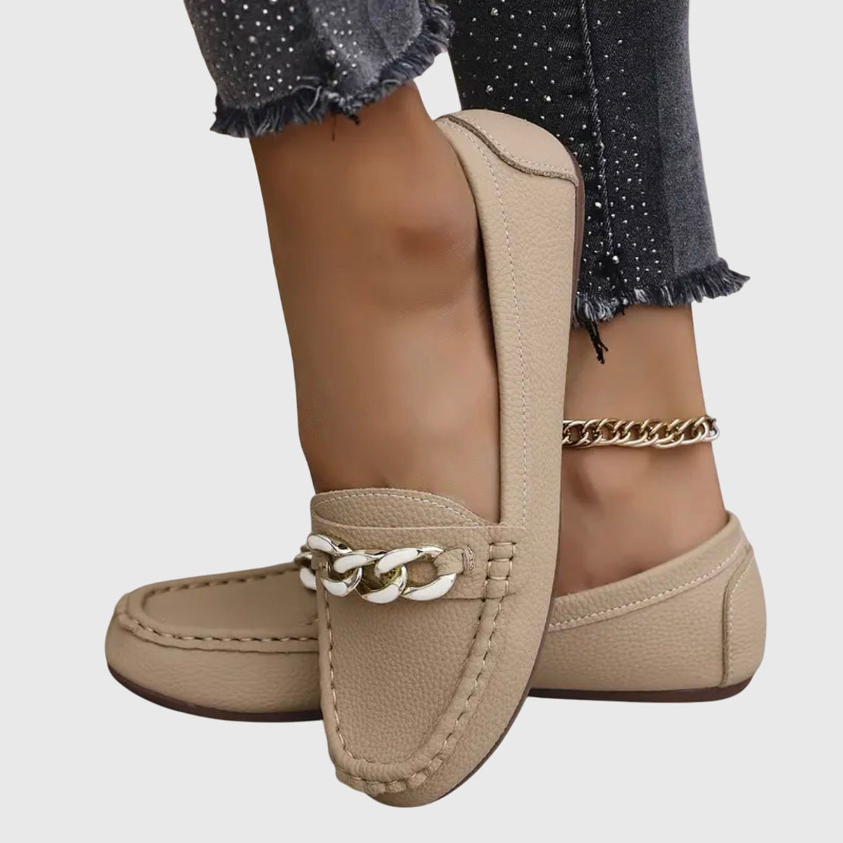 Women's Refined Summer Chain Accent Comfort Loafers