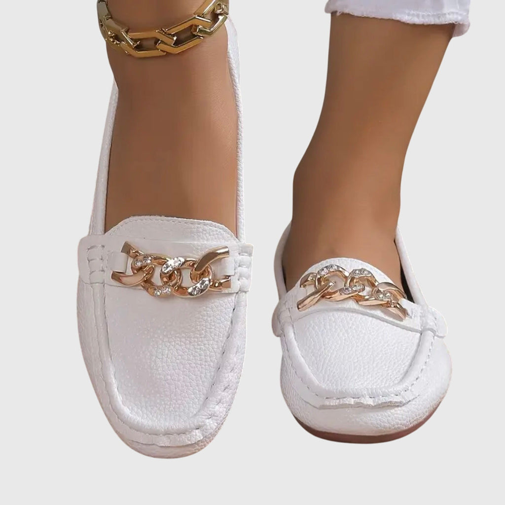 Women's Refined Summer Chain Accent Comfort Loafers