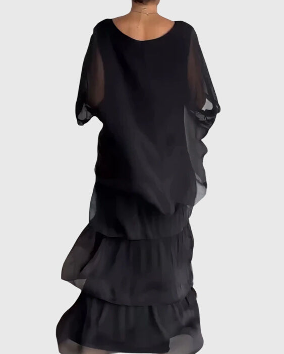 Women's Free-Spirited Layered Vacation Maxi Dress