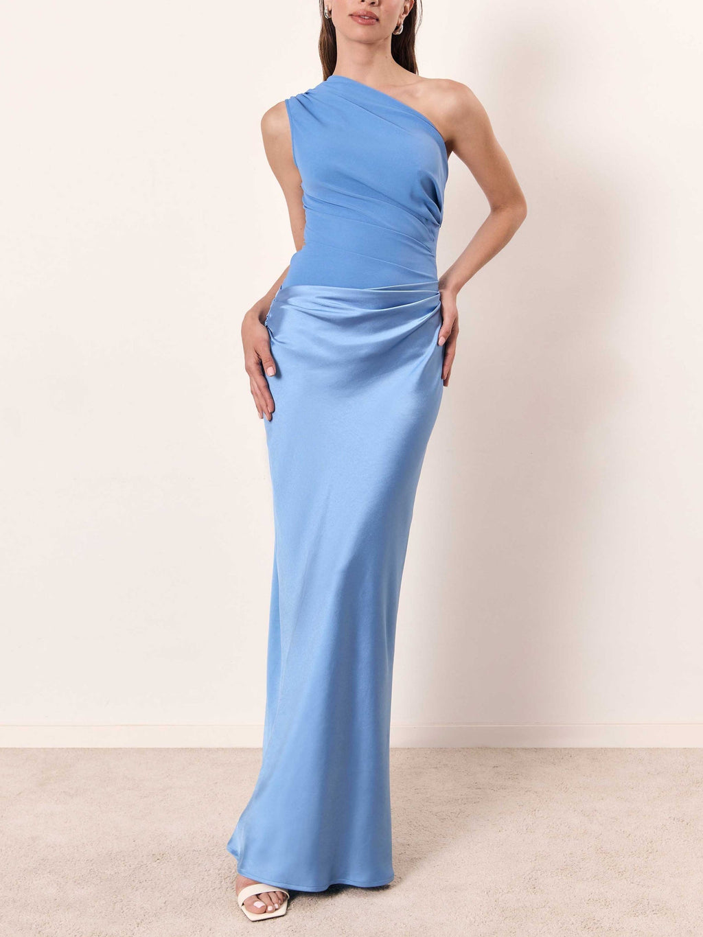Women's Sleek Single Shoulder Occasion Maxi Dress