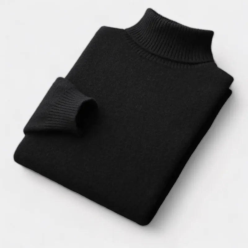 Men's Merino Wool Folded Neck Dinner Ready Sweater