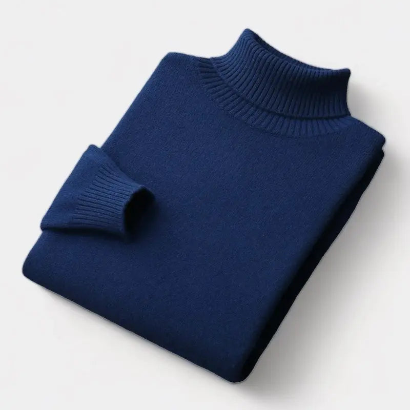 Men's Merino Wool Folded Neck Dinner Ready Sweater