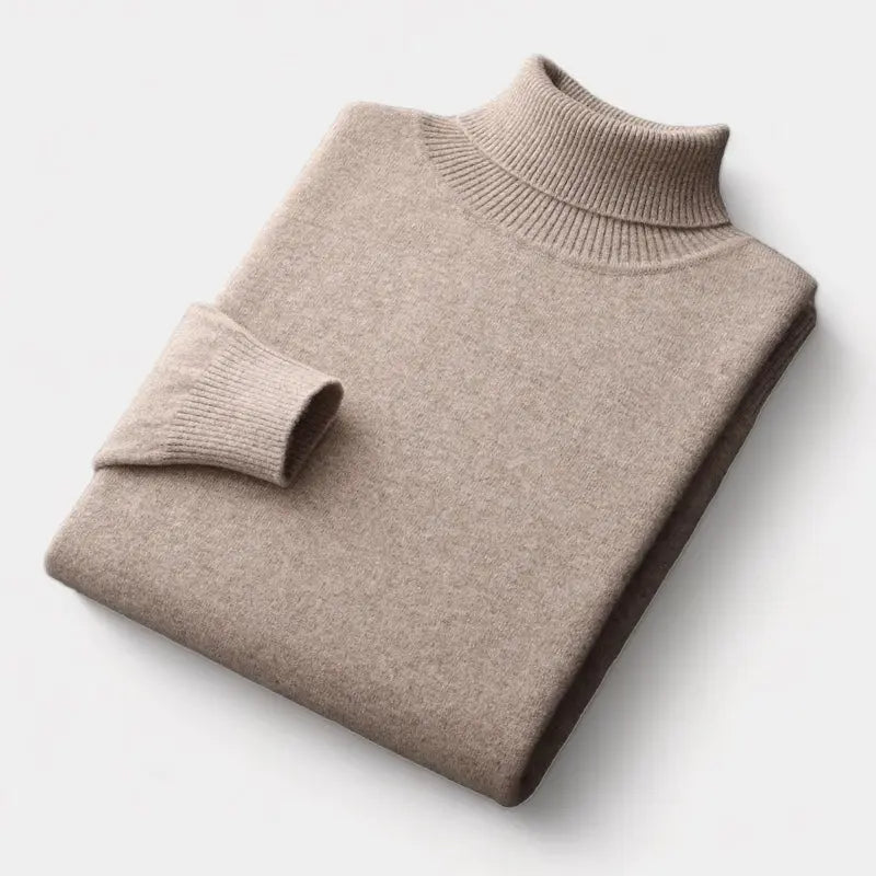 Men's Merino Wool Folded Neck Dinner Ready Sweater