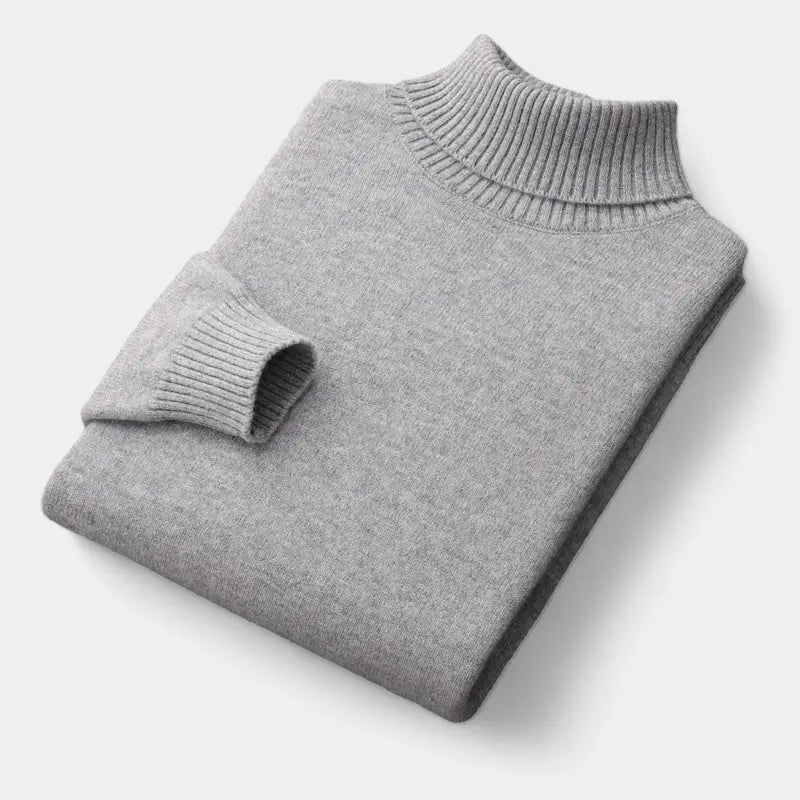 Men's Merino Wool Folded Neck Dinner Ready Sweater