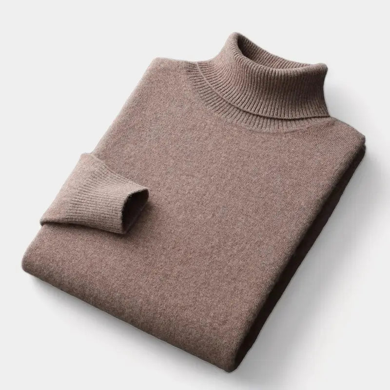 Men's Merino Wool Folded Neck Dinner Ready Sweater