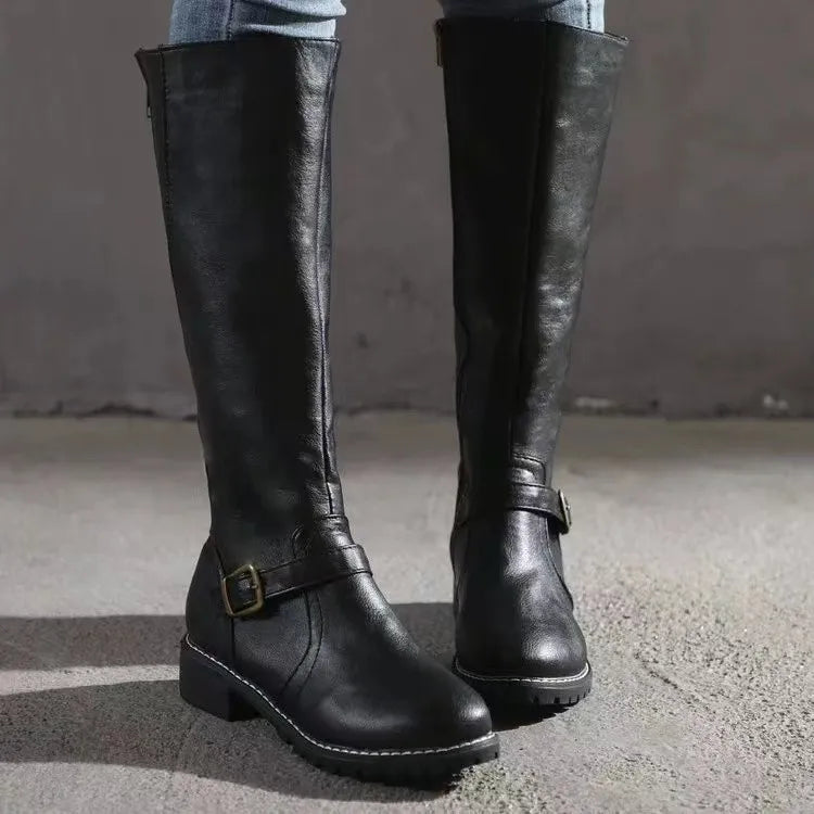 Women's Streamlined Tall Shaft Supportive Leather Boots