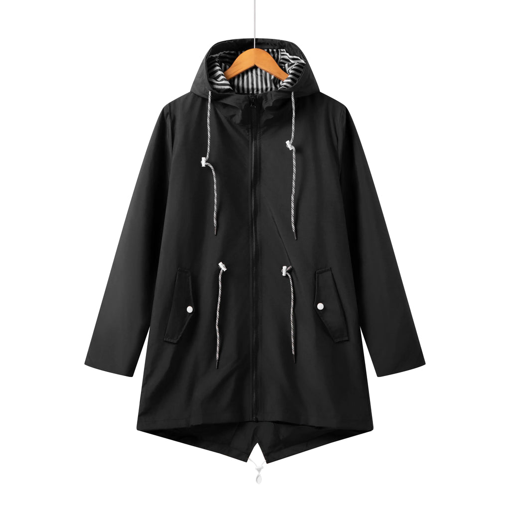Women's Transitional Weather Parka with Hood and Zipper