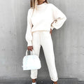 Women's Soft Matching Knit Sweater Pants Two Piece Set