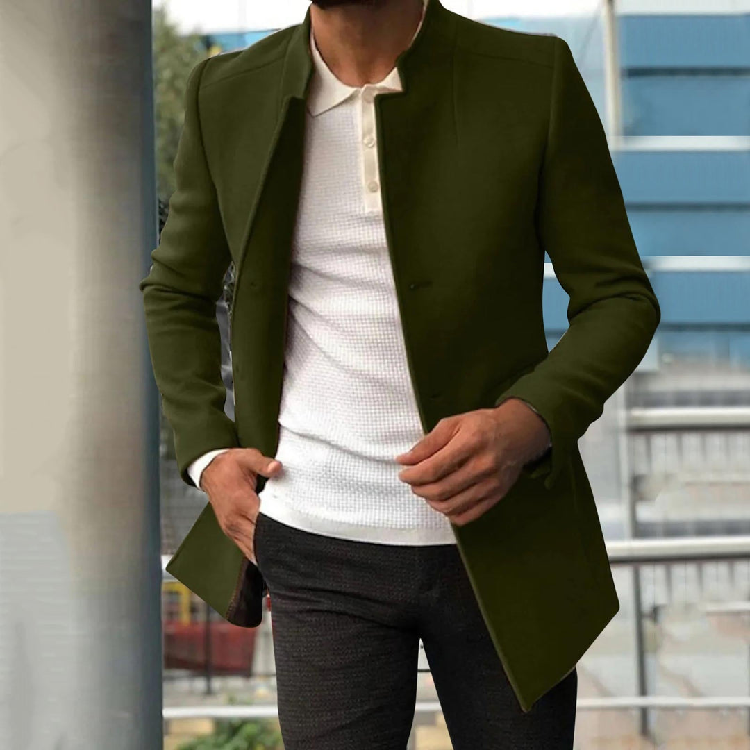Men's Tweed Sport Coat with Classic Collar