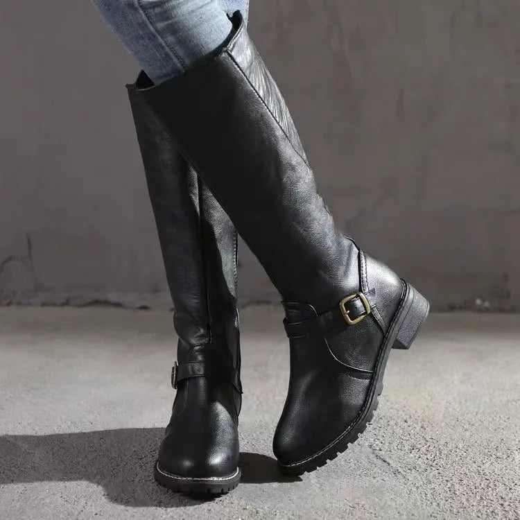 Women's Streamlined Tall Shaft Supportive Leather Boots