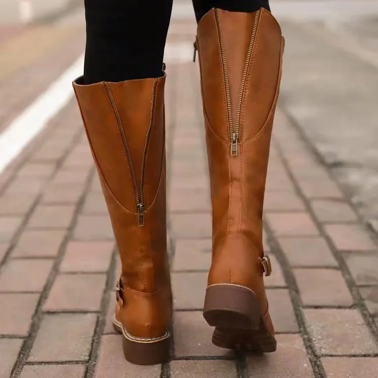 Women's Streamlined Tall Shaft Supportive Leather Boots