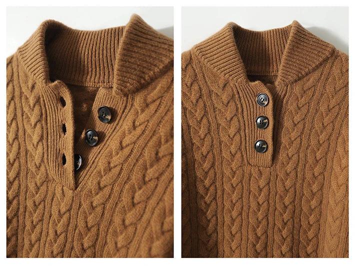 Women's Buttoned Cable-Knit Textured Sweater Cardigan