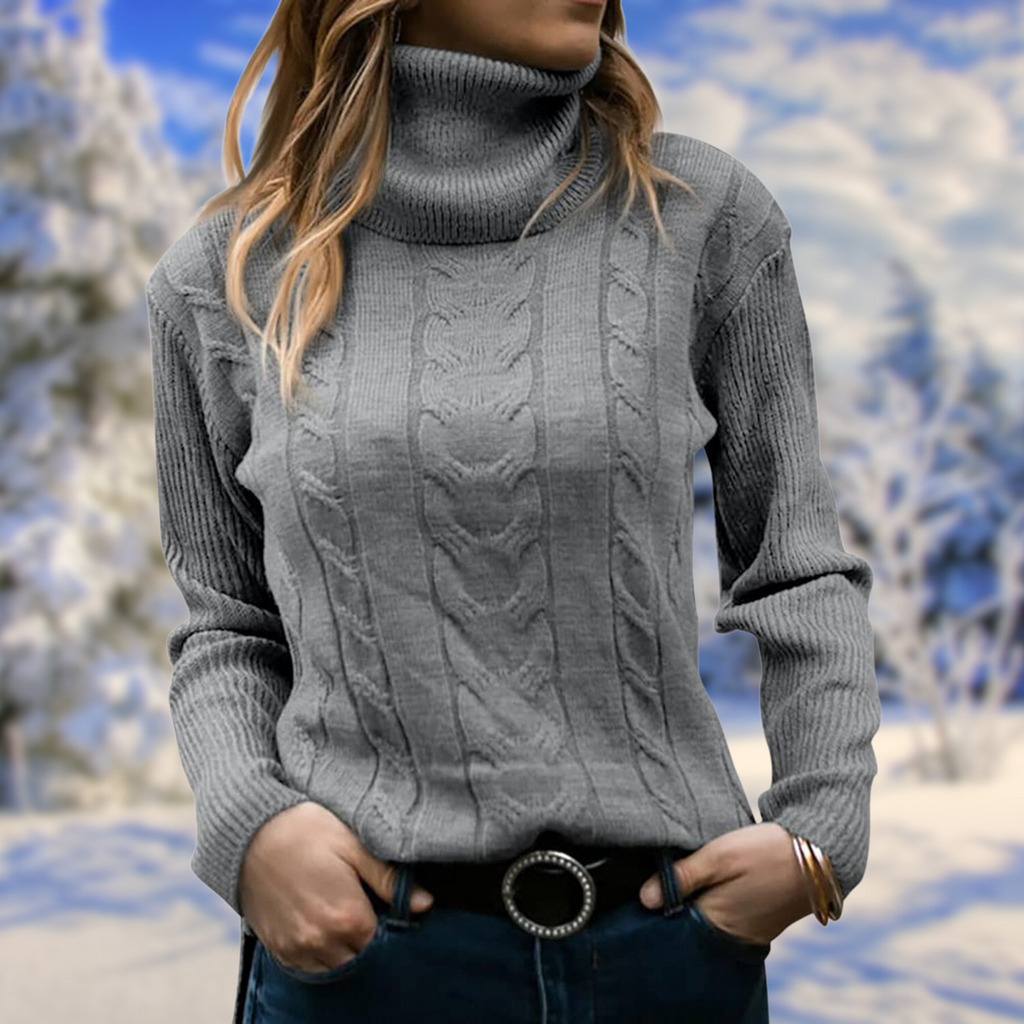 Women's Classic Snug Knit Roll Neck Sweater