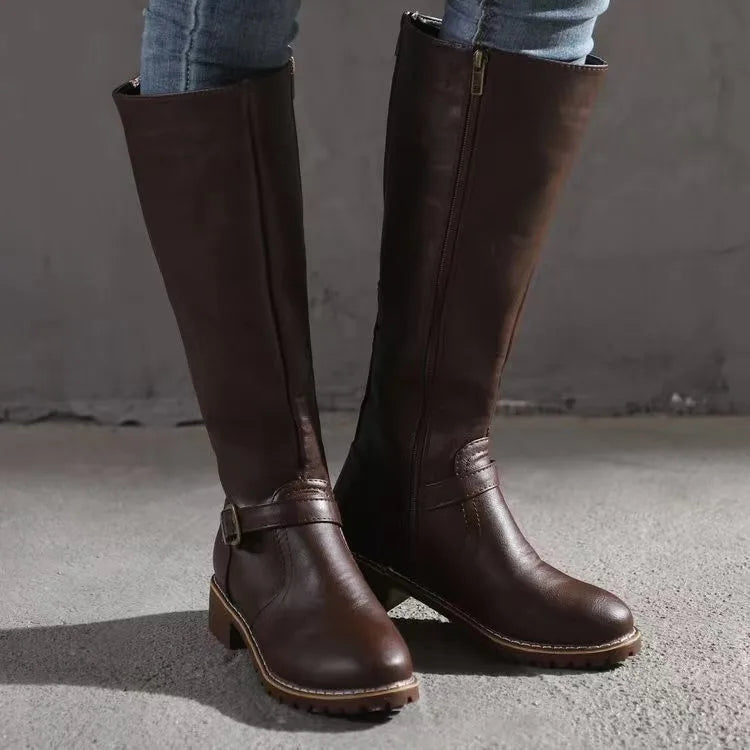Women's Streamlined Tall Shaft Supportive Leather Boots