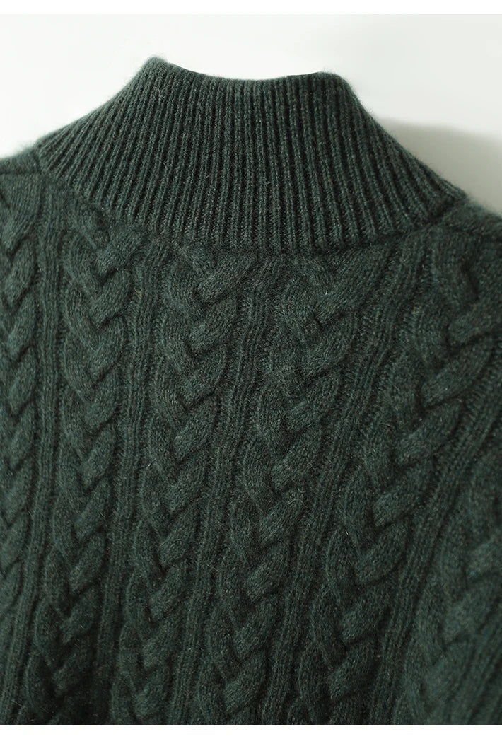 Women's Buttoned Cable-Knit Textured Sweater Cardigan