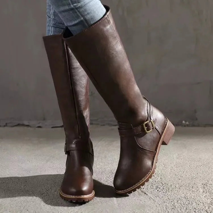 Women's Streamlined Tall Shaft Supportive Leather Boots