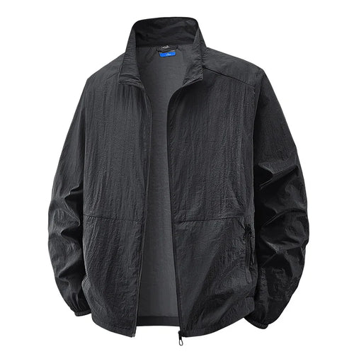 Men's Breathable Lightweight Collared Zipper Jacket