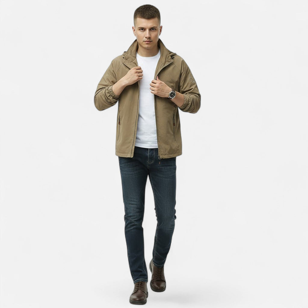 Men's City-to-Evening Stand-Neck Outdoor Jacket