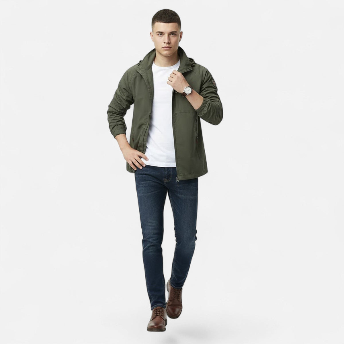 Men's City-to-Evening Stand-Neck Outdoor Jacket