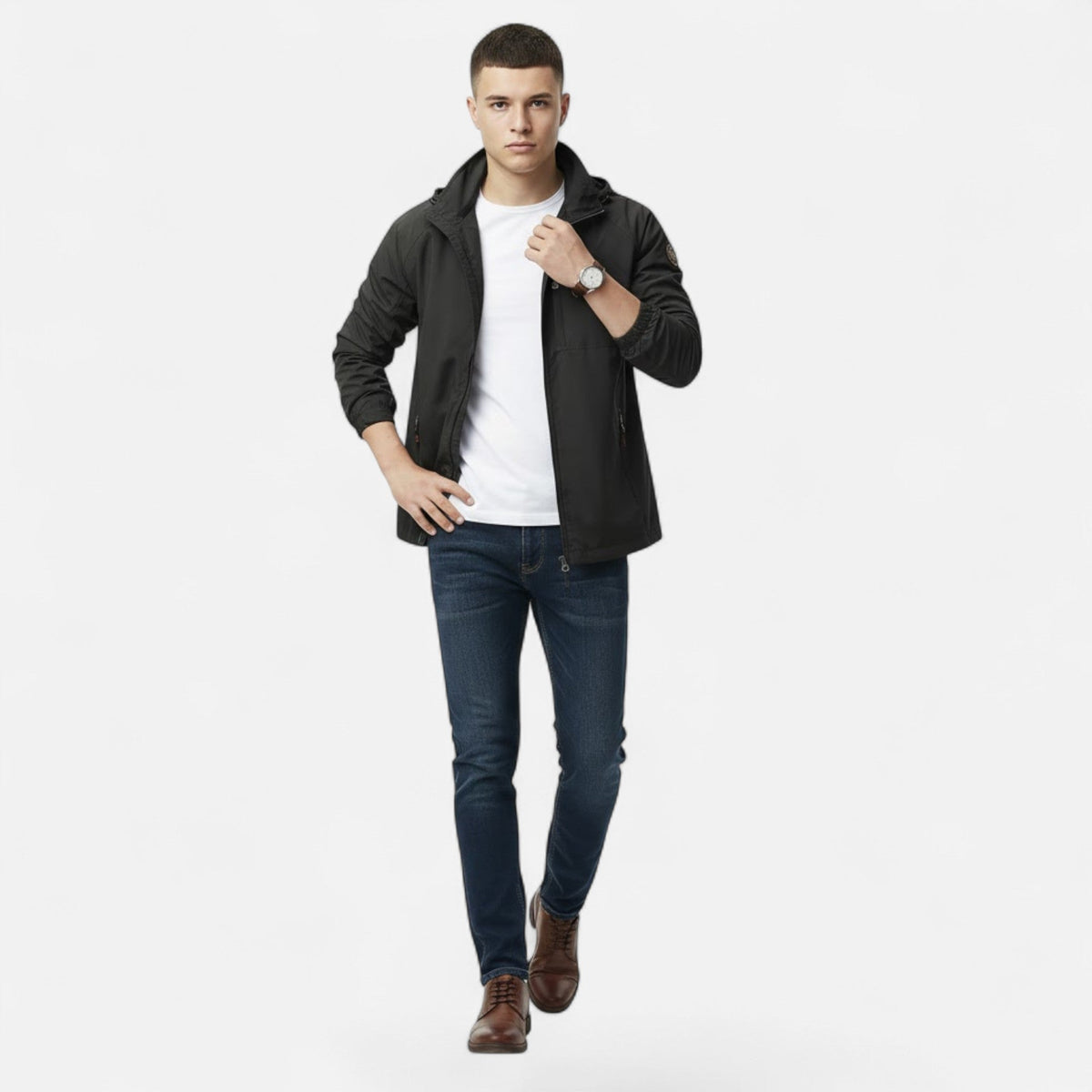 Men's City-to-Evening Stand-Neck Outdoor Jacket