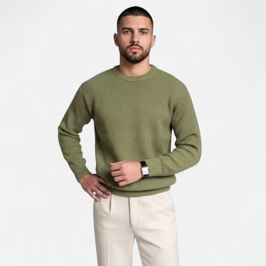 Men's Substantial Warm Loose Fit Chunky Sweater
