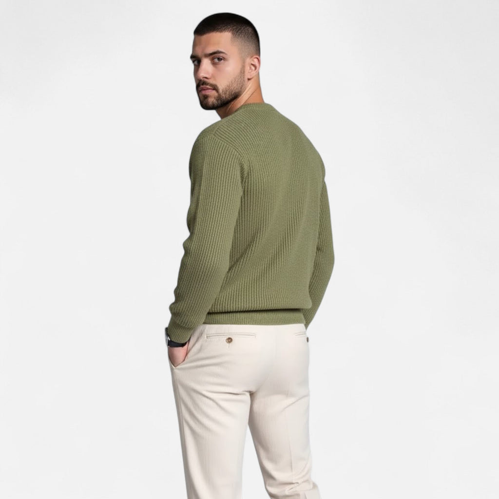Men's Substantial Warm Loose Fit Chunky Sweater