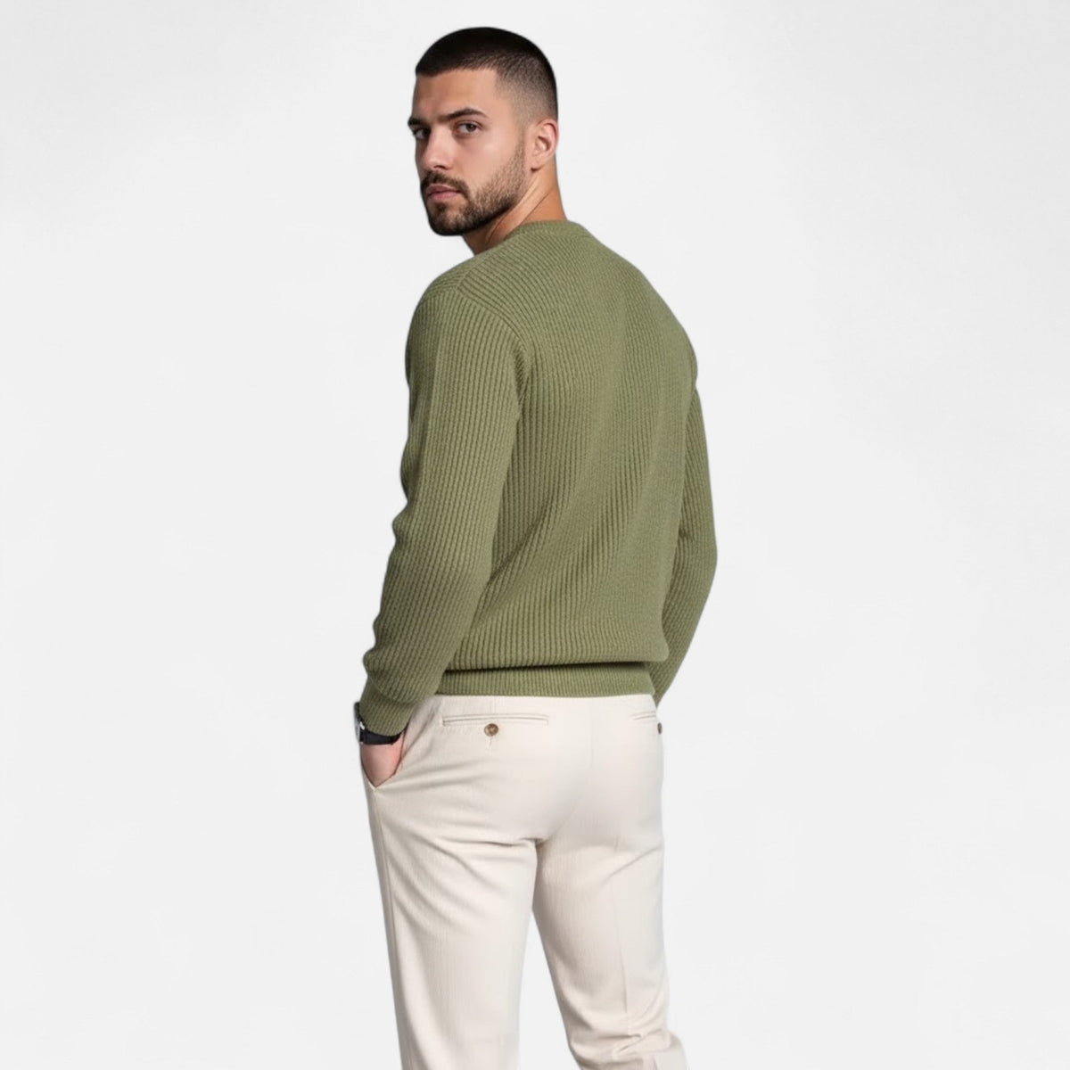 Men's Substantial Warm Loose Fit Chunky Sweater