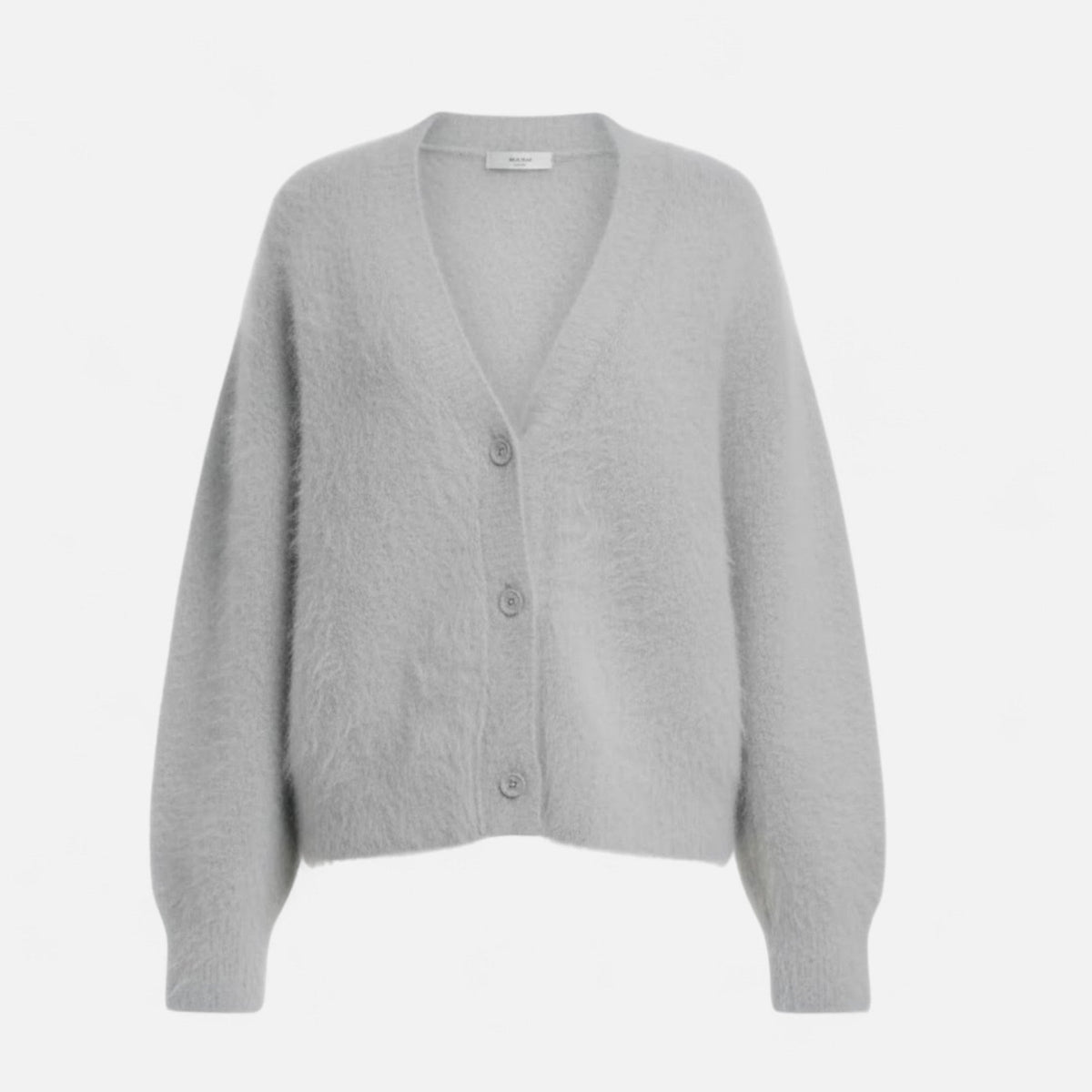 Women's Relaxed Draped Buttoned V-Neck Sweater Cardigan