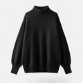 Women's Curvy Relaxed Mock Collar Soft Knit Sweater
