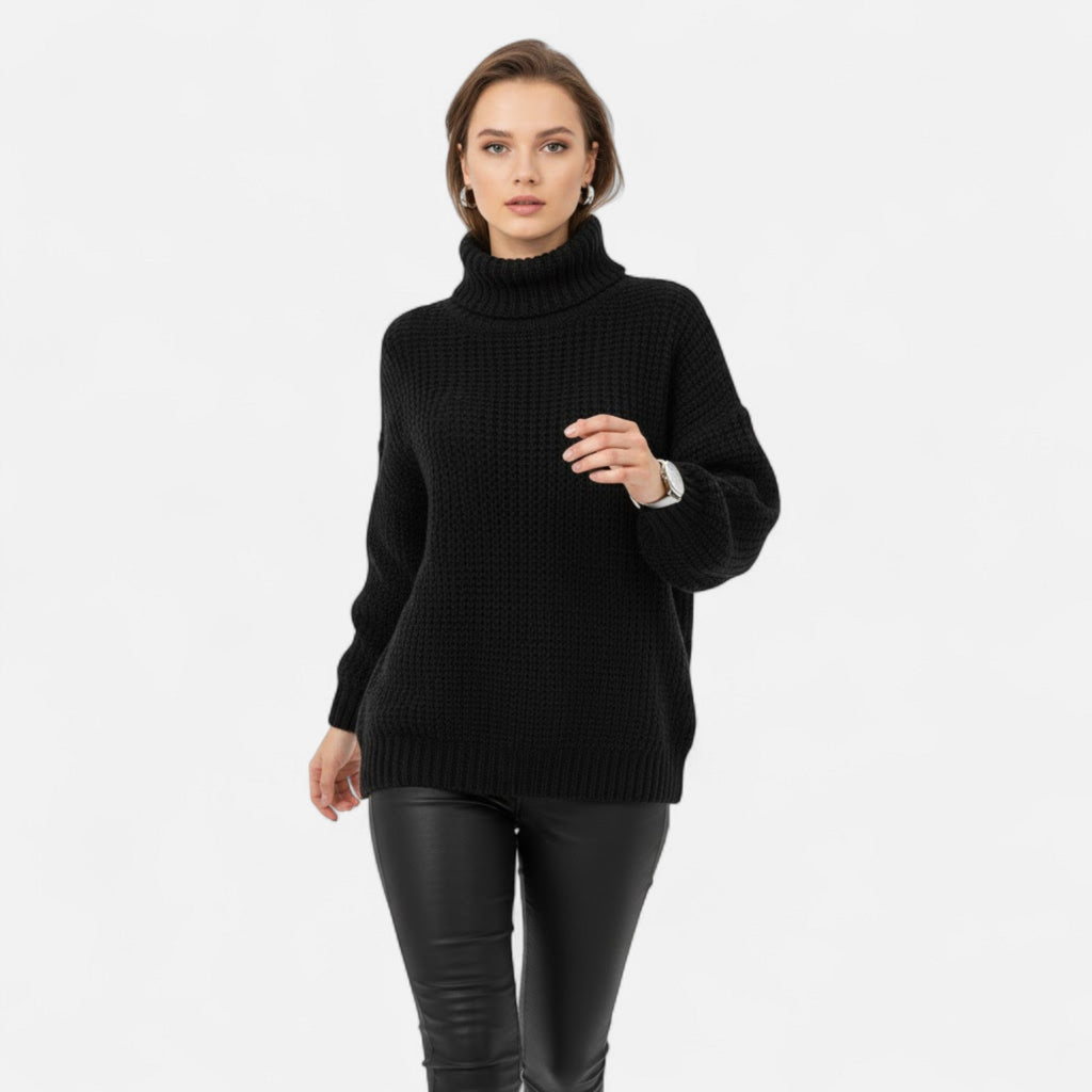 Women's Refined Wool-Blend Roll Neck Sweater