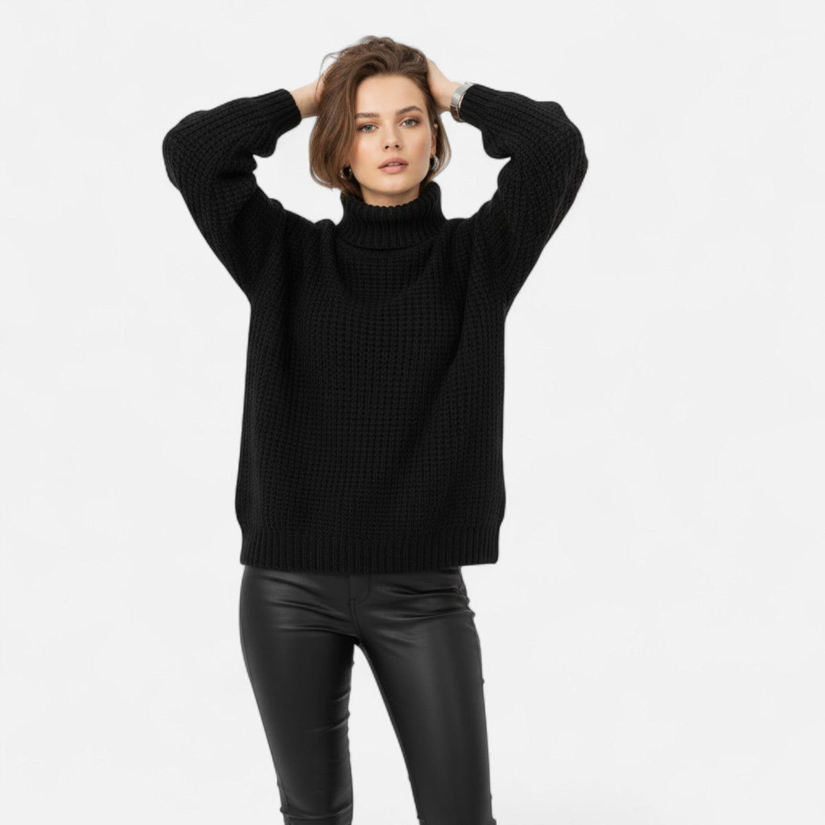 Women's Refined Wool-Blend Roll Neck Sweater