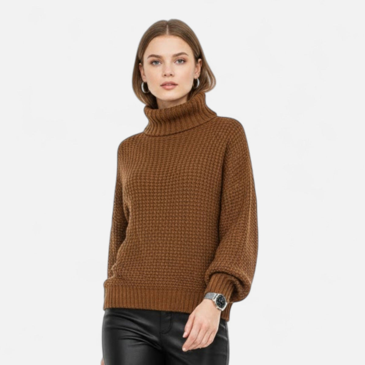 Women's Refined Wool-Blend Roll Neck Sweater