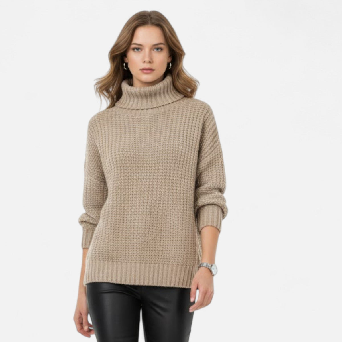 Women's Refined Wool-Blend Roll Neck Sweater
