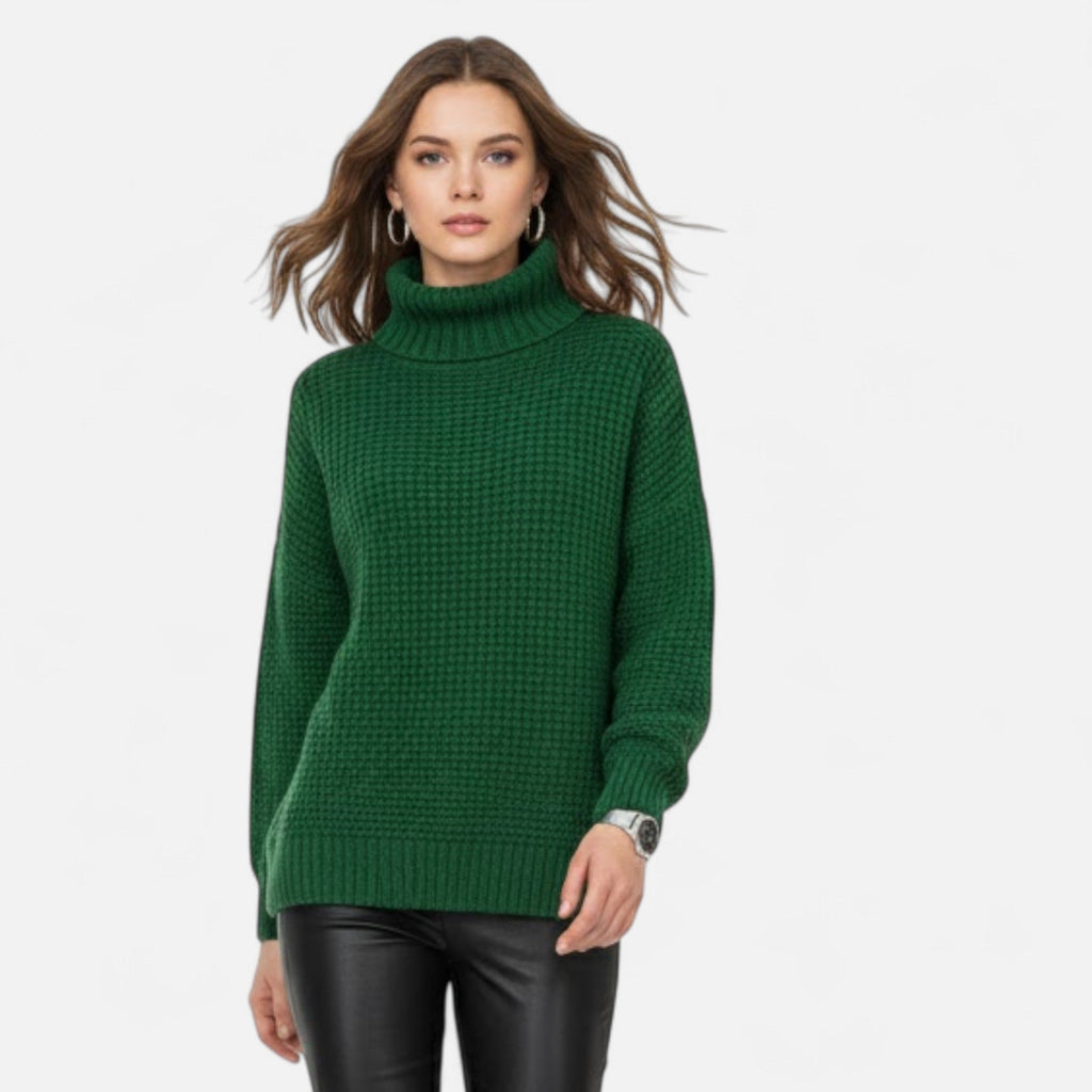 Women's Refined Wool-Blend Roll Neck Sweater