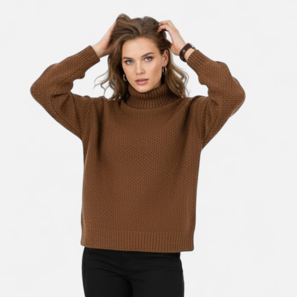 Women's Refined Wool-Blend Roll Neck Sweater