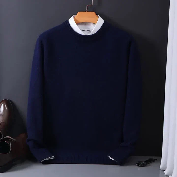 Men's Relaxed Crew Neck Soft Knit Office Sweater