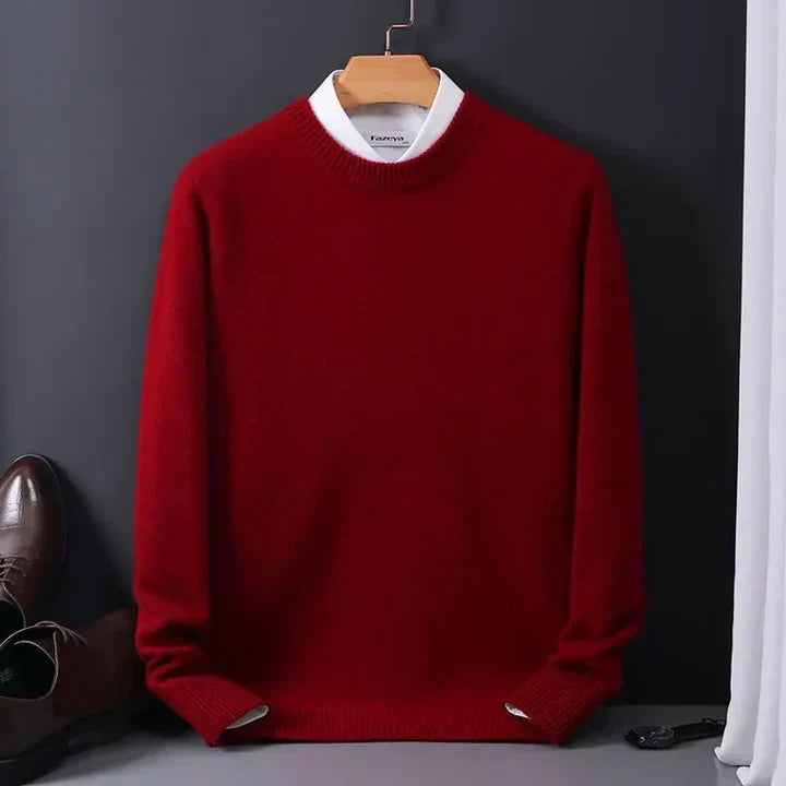 Men's Relaxed Crew Neck Soft Knit Office Sweater